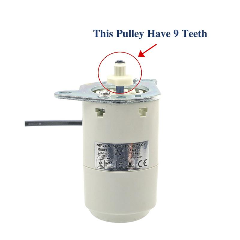 Motore per Macchine da Cucire Domestiche 70W, 220V, Puleggia a 9 Denti