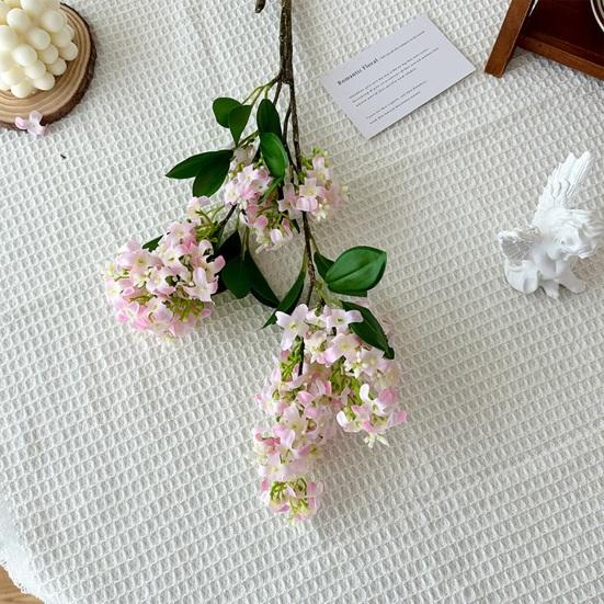 Artificial Flowers Lilac Bouquet for Home Office Decoration Realistic 3D Modeling Adjustable Stems Reusable Floral Arrangement Props