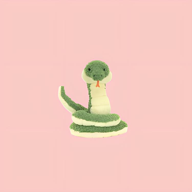 JELLYCAT Amphibian & Reptile Collection Cizi Snake Dolls Plush Doll 27cm Height In Sitting Posture