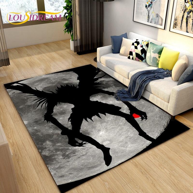 Anime Death Note Area Rug Large,Carpet Rug for Living Room Sofa Children's Room,Kitchen Bathroom Doormat Soft Non-slip Floor Mat
