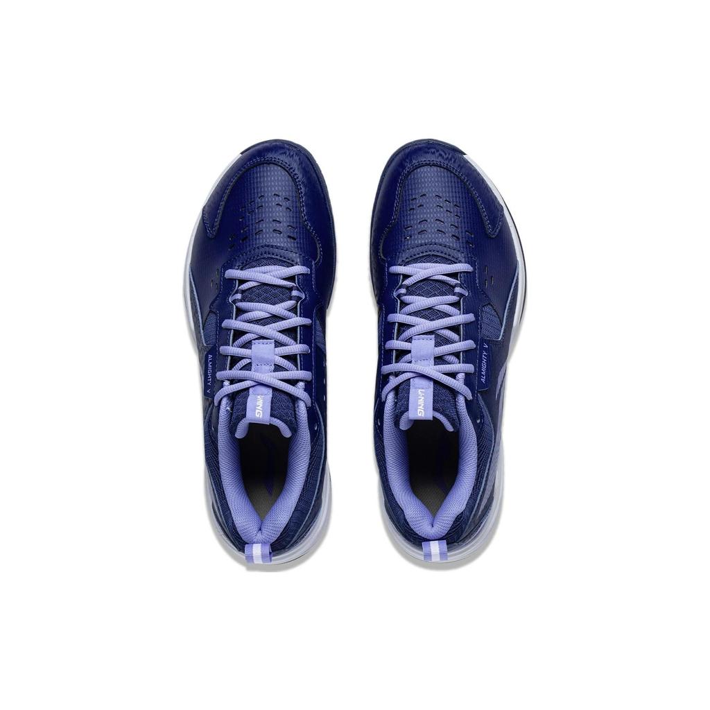 Li Ning Ace Comfortable Slip Resistant, Abrasion Resistant, Breathable Low top Badminton Shoes Unisex Navy AYTT001-1