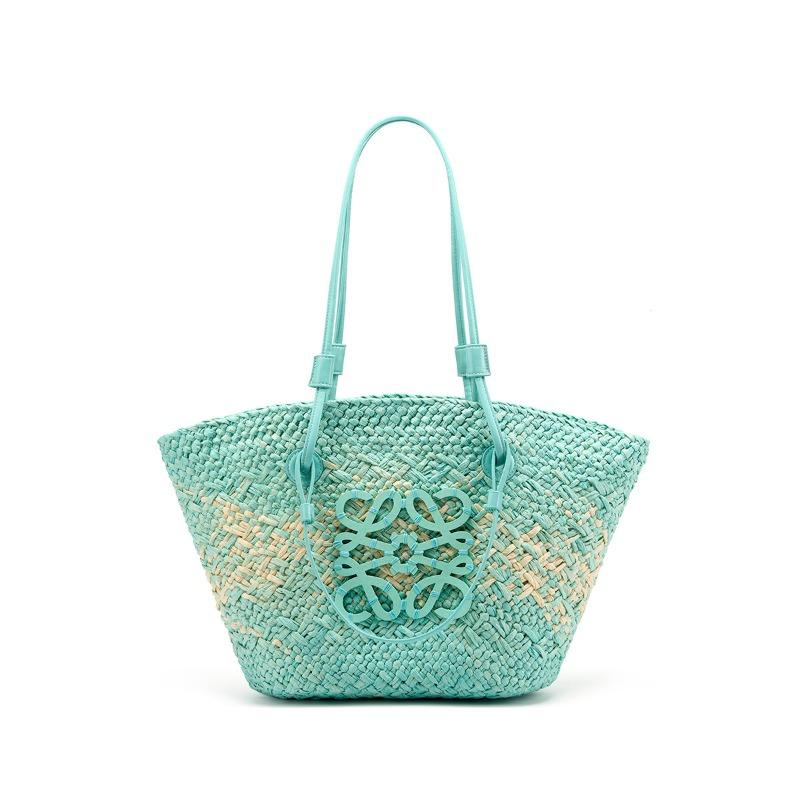 

Beach seaside hand-held straw raffia hand-woven bag large capacity women s simple commuting high-end shoulder bag