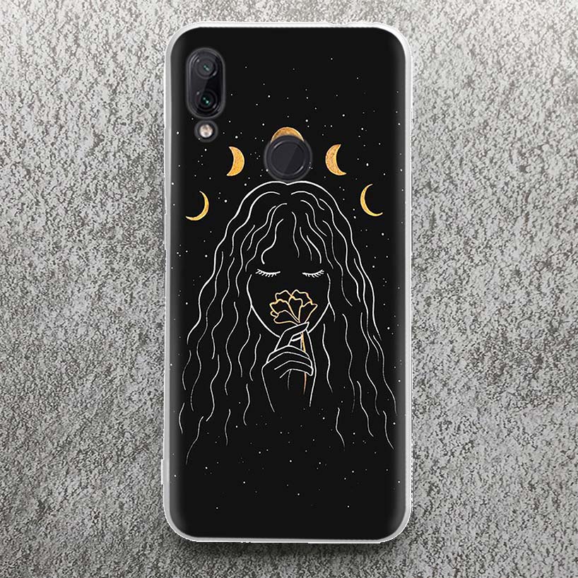 Moon Mystery Totem Witche Phone Case For Xiaomi Redmi 9 9A 9C 9T 10 10A 10C 12 12C 8 8A 7 7A 6 6A S2 K20 K40 Pro Soft Silicone C