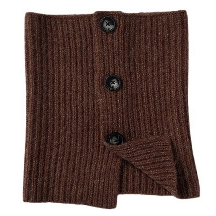 Buttoned Knitted Neck Scarf Neck Wrap for Winter Warmth Trendy Neck Gaiter Shoulder Wrap Neck Shawl for Women Travel