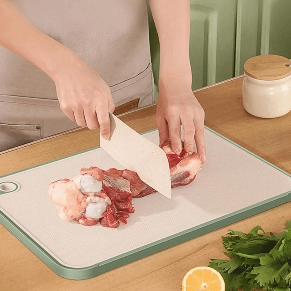 Anti-Bacteria Wheat Straw Chopping Board Easy-grip Anti-Mildew Kitchen Cutting Board Safe Healthier Double-sided Cutting Board