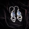 Dendritic Opal Gemstone 925 Sterling Silver Designer Jewelry Earrings 1.90" Gift EE-39-21