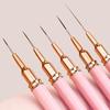 5pcs Nail Art Liner Brush Set UV Gel Nail Brushes Kits French Stripe Line Painting Drawing Flower Pen Professional Manicure Tool