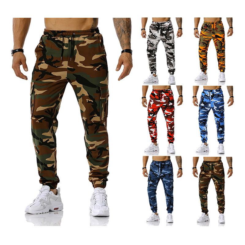 Men's Pants Camouflage Jogging Pants Outdoor Sports Pants Football Training Fitness Trousers Casual Sweatpants Men