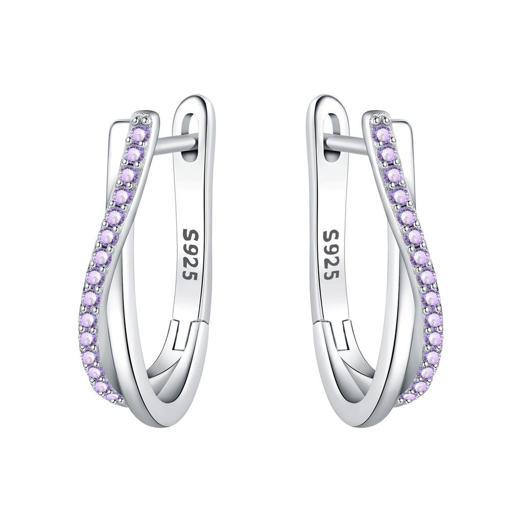 925 Silver Retro Grass Pattern Earrings Jewelry Versatile Hoop Earrings For Women Jewelry Birthday Party Fine Gifts
