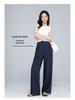 Women's High-Waist Tencel Linen Wide-Leg Pants, Summer 2025, Relaxed, Slimming, Floor-Length
