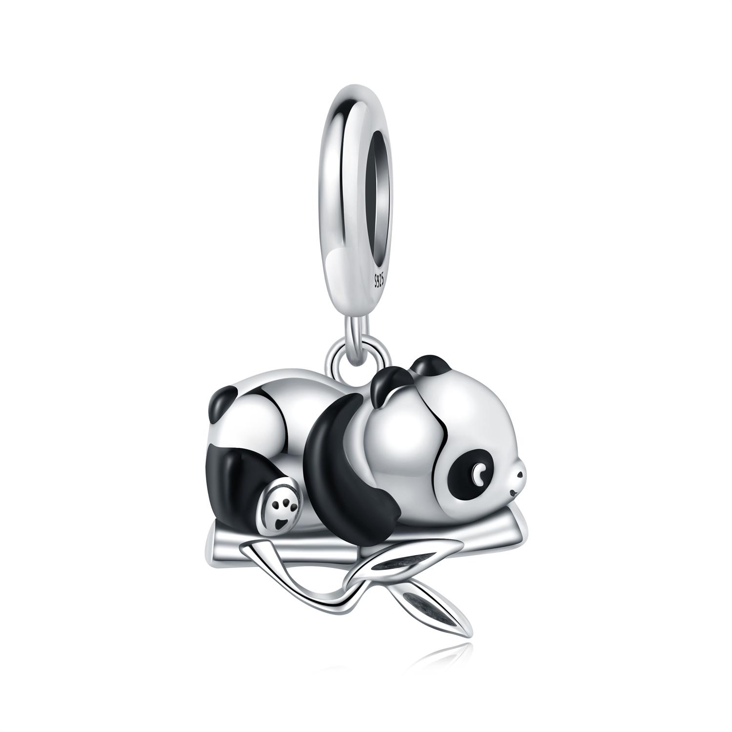 

Cute Panda Penguin Charm Bead Component Copper Metal Fun Bamboo Pandas Charm Bead Components Bead Component Pendant Bead Component Designed For Women