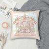 Pastel Circus Carousel Square Pillowcase Polyester Printed Zip Decor Throw Pillow Case Home Cushion Cover 45x45