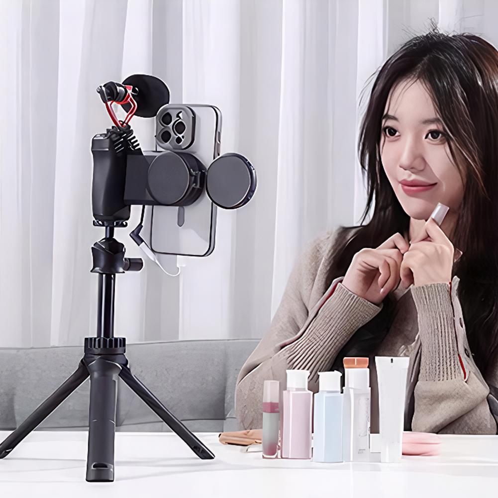 Magnetic Phone Selfie Light W/ Magnetic Ring Phone Live Streaming Beauty Light Mini Makeup Mirror Light for Photography