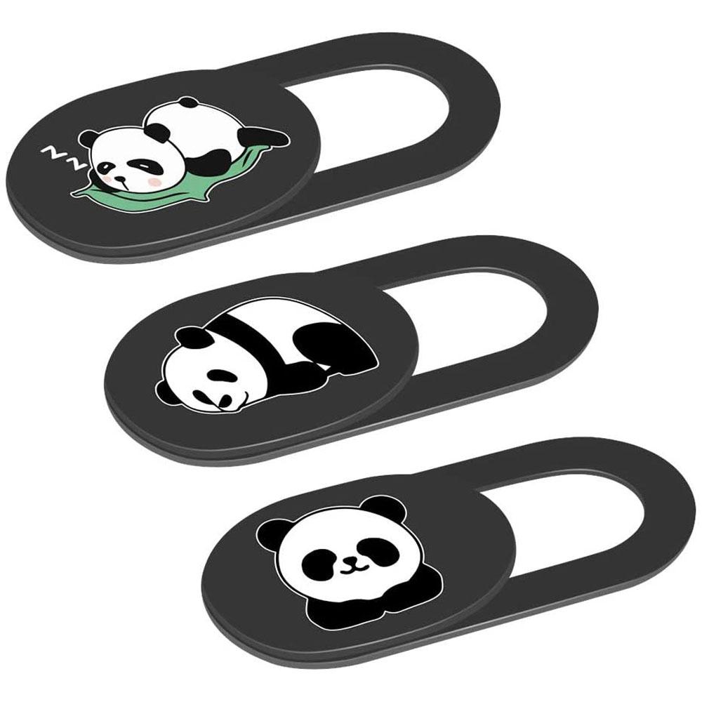 

Slide Ultra-Thin Universal Webcam Camera Cover Privacy Sticker Panda Camera Cover Webcam Cover 3pcs/set
