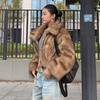 New women's autumn and winter fur coat imitation raccoon fur coat short fox hair loose wool casual jacket