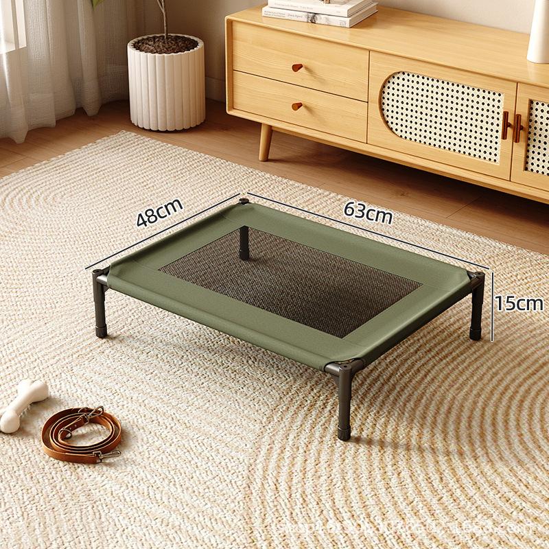 Summer breathable pet marching bed, moisture resistant off the ground, cat and dog beds, small and medium-sized dog beds