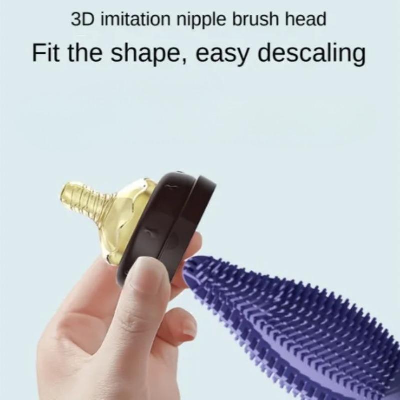 Zestaw 3 w 1 Silikonowych Szczotek do Butelek ze Szczotką do Słomek, Szczoteczką do Smoczków, Szczotką do Czyszczenia Butelek, Zestaw do Czyszczenia, Długi Uchwyt, Wielofunkcyjny