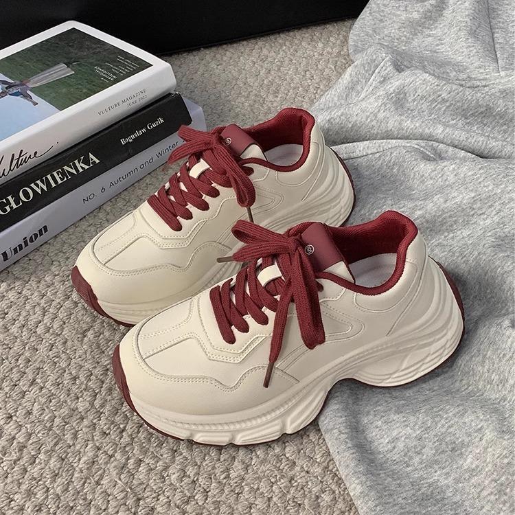 Spring and Autumn New Retro Thick-soled Super Soft Heightening Dad Shoes Casual Sports Running
