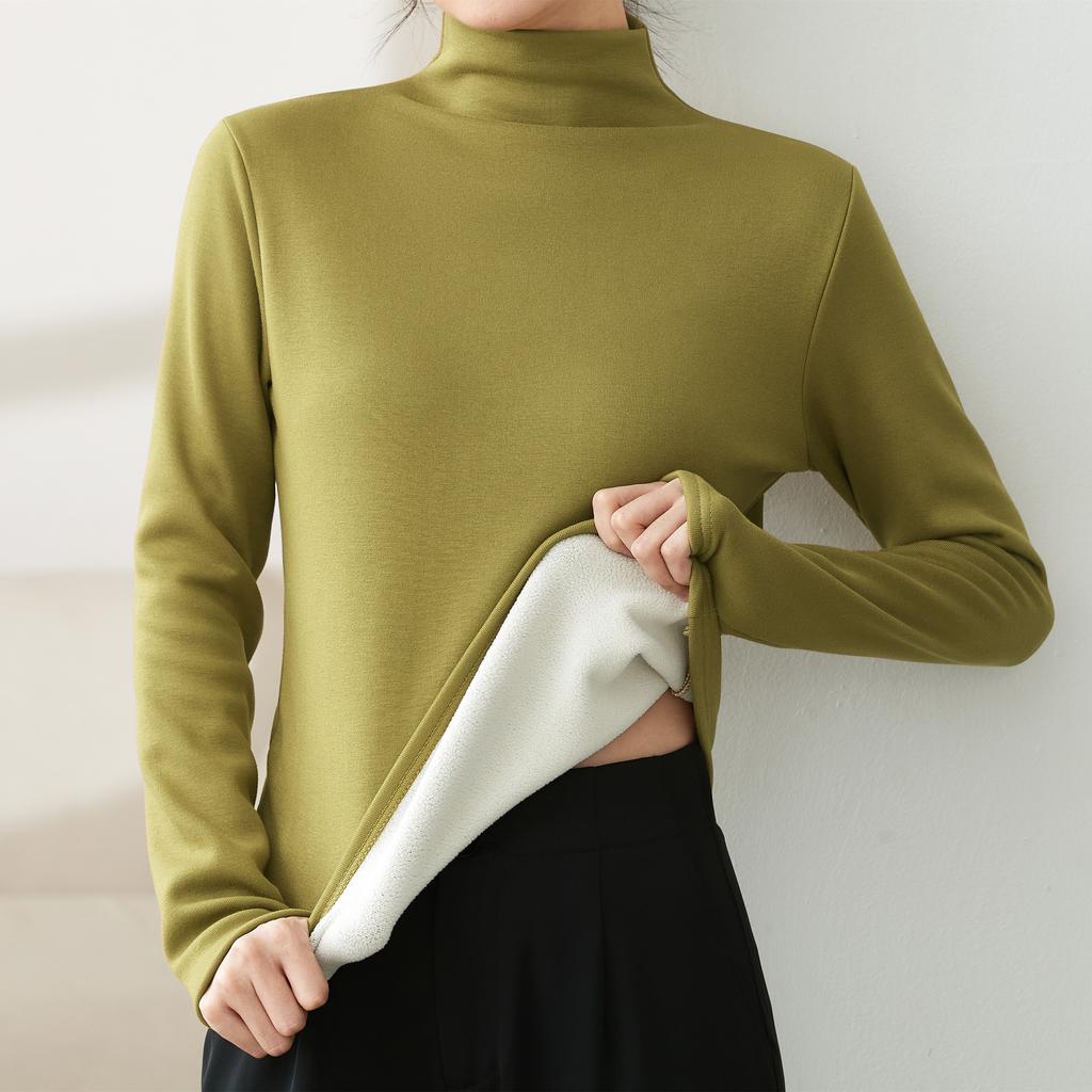 YYFS Women's Fashion Casual Solid Color Print Autumn Winter Keep Warm  Long Sleeves Half Turtleneck Knitting Sweaters