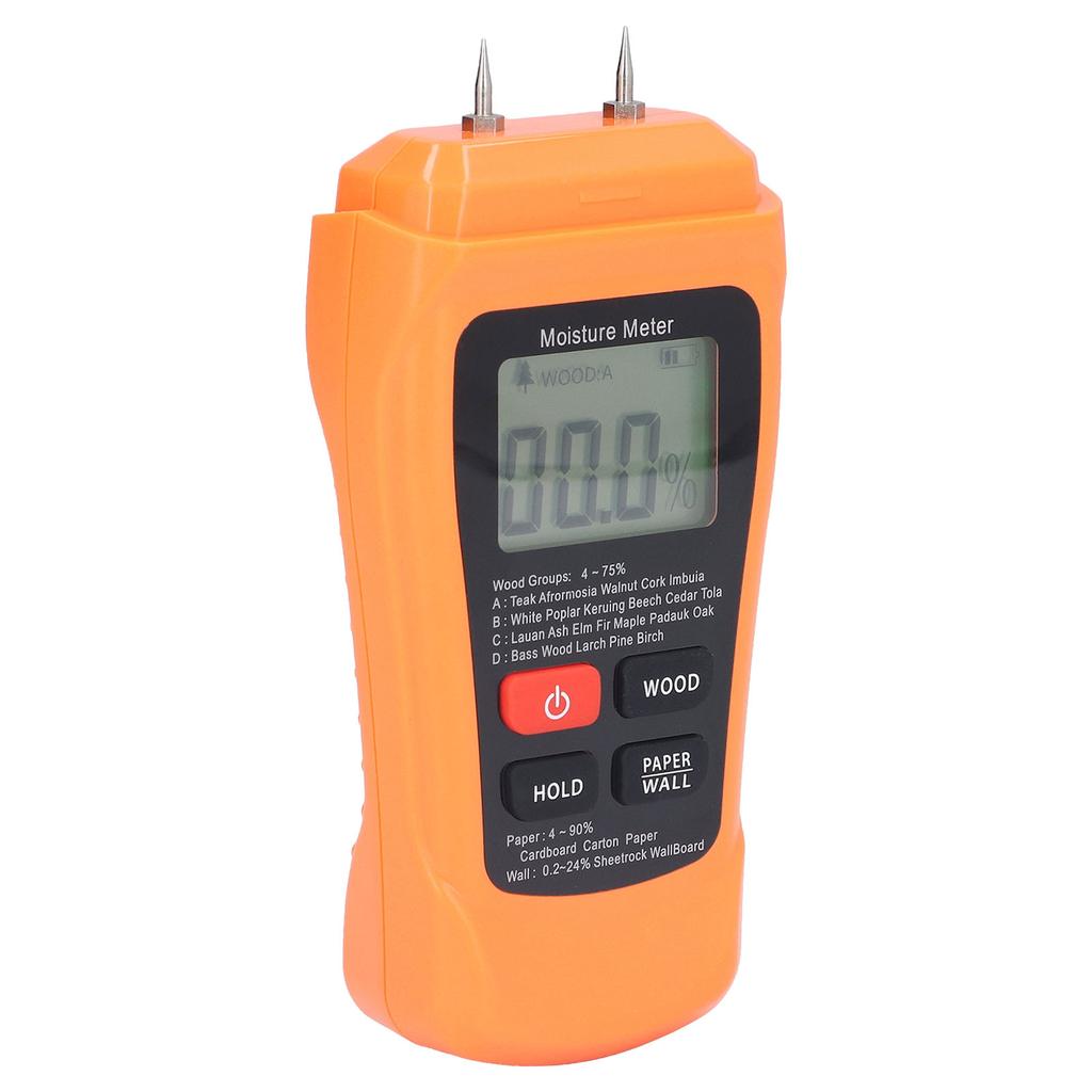 MT18 Digital Moisture Detector Backlit LCD Display Wood Moisture Meter for Wood Building Material