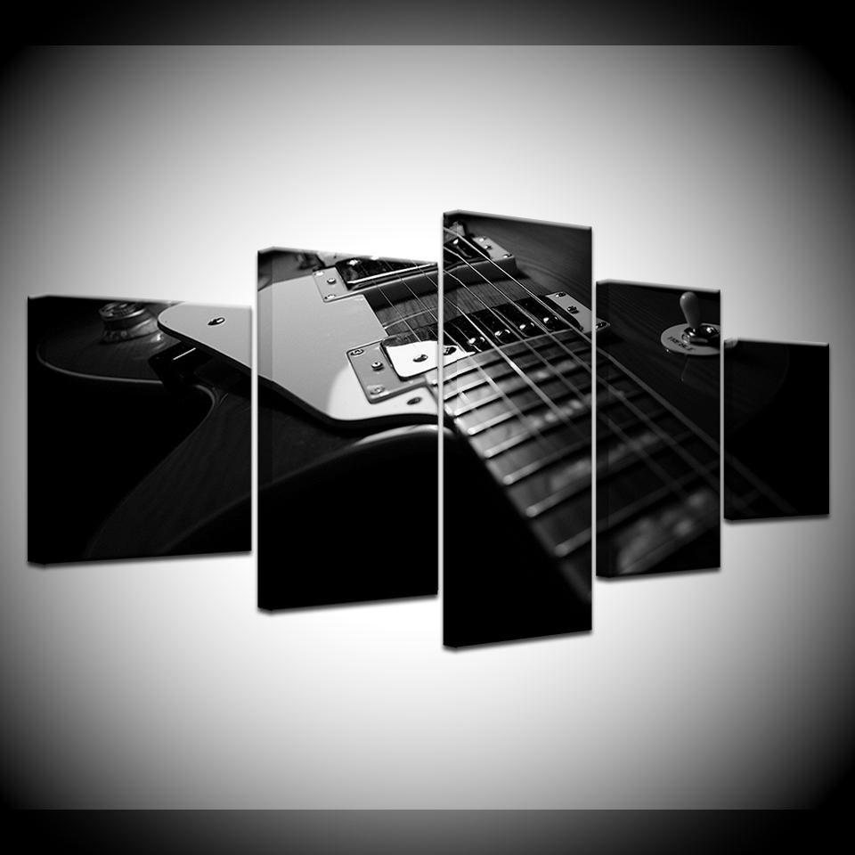 The electric guitar 5 Piece HD Wallpapers Art Canvas Print modern Poster Modular art painting for Living Room Home Decor