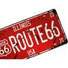 UOOPAI Illinois Route 66 USA Metal Sign Retro Vintage Auto License Plate, Embossed Tag Size 6" X 12"