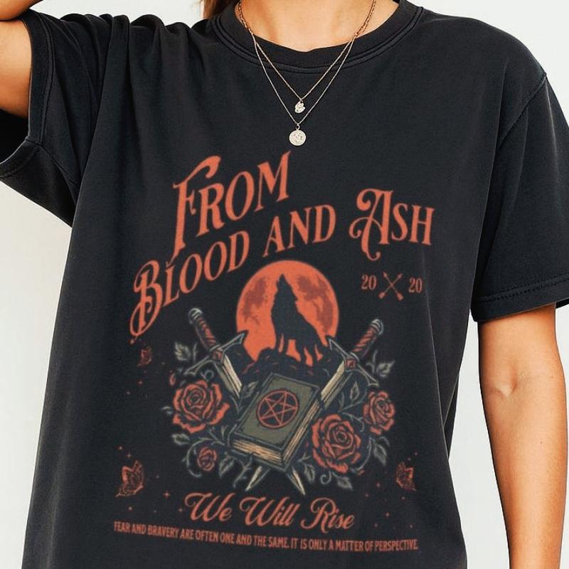 From Blood and Ash FBAA Merch Poppy  Casteel Bookish Gift RoUnisextasy Book Lover Shirt Womens Tshirt S