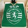 Sporting CP Logo Print FlAannel Blanket, High Quality Comfortable for All Seasons, Home Decor, Warmth and Comfort