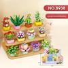 Succulent Bonsai Building Block Flowers - Compatible with Lego, Small Particle Assembly Toys for Girls