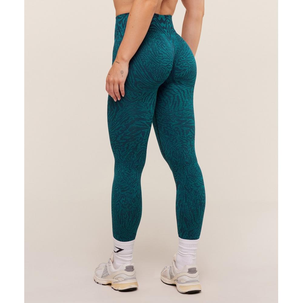 Gymshark Adapt Animal Seamless Leggings Navy Brand Blue B4b8c Udt9