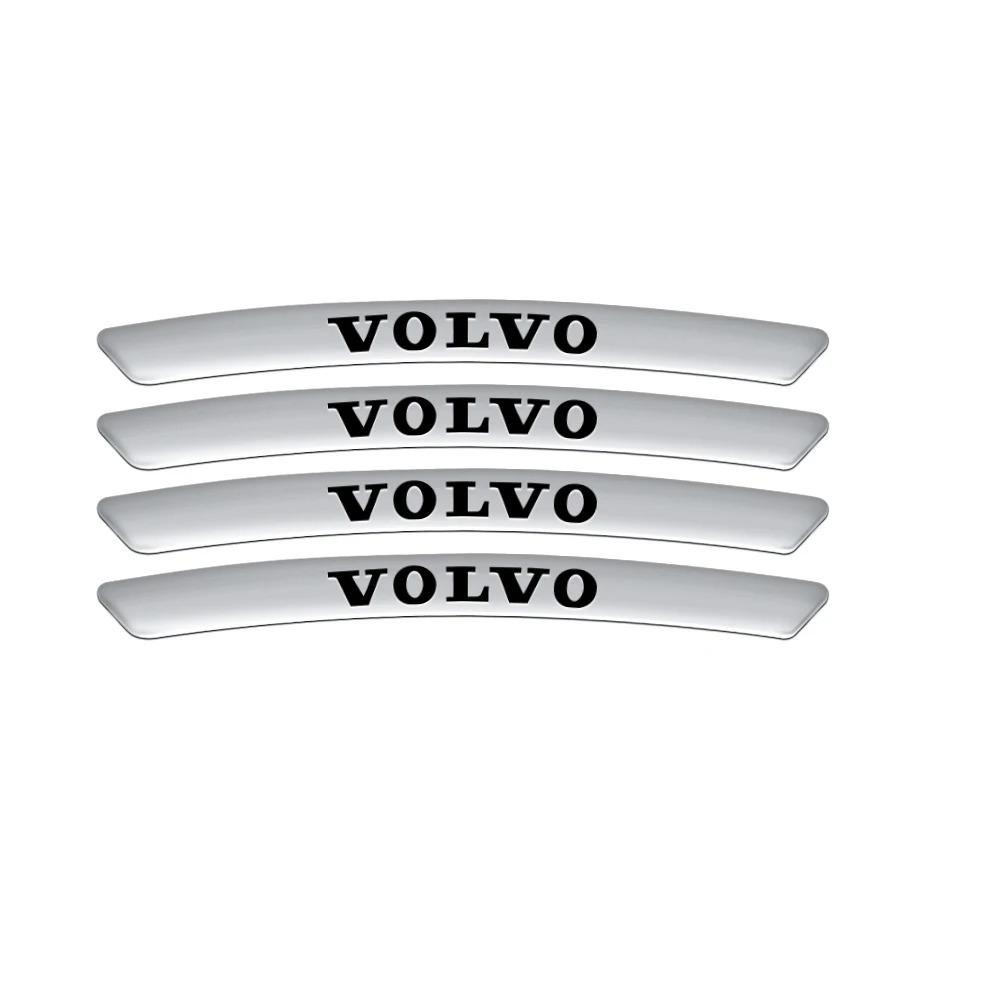 4pc Aluminum Car Wheel Rims Racing Stickers Badges Car Accessories For Volvo XC90 V90 V60 XC60 V40 S80 S60 S90 C40 XC40 V70 XC70