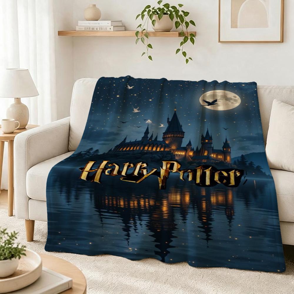 Gryffindor House Flannel Printed Blanket Comfortable Skinfriendly Throw Blanket For Bedroom Sofa Nap Home Decor Great Holiday Gift