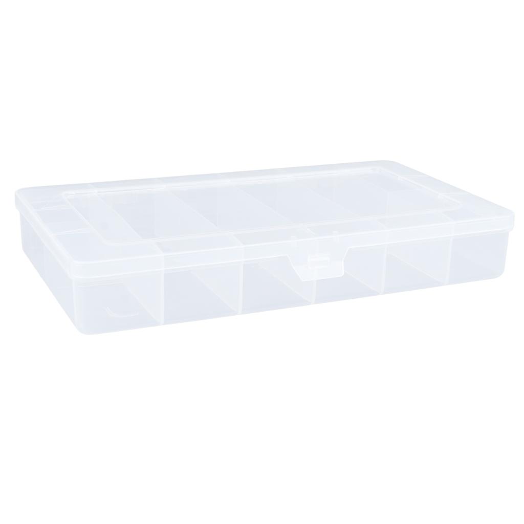 Přihrádkový dílenský box Transparentní mřížky PP Organizér na šperky Šrouby Kontejner Úložný box