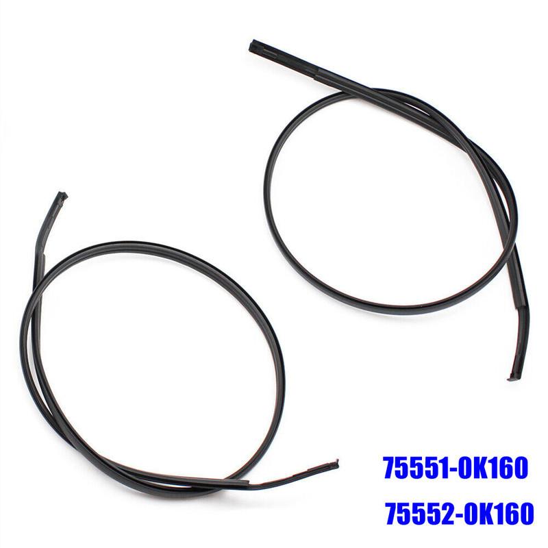 

75551-0K160 75552-0K160 L+R For Toyota Hilux Double Door Car Side Roof Drip Moulding Trim Exterior Rubber Styling Seal Strips