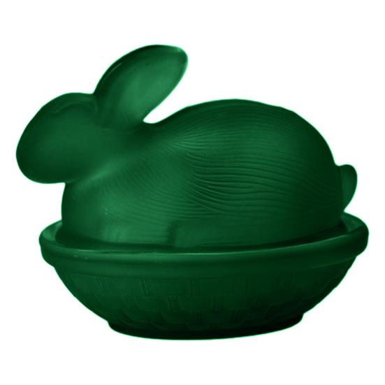 Yousheng Glass Rabbit Candy Dish Easter Bunny Cookie Jar with Lid Decorative Candy Bowl for Snacks Party Treats Home Spring Table Decor