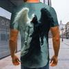 Mens Summer Clothing 3D Printed Skull Graphic T Shirts Round Neck Short Sleeved