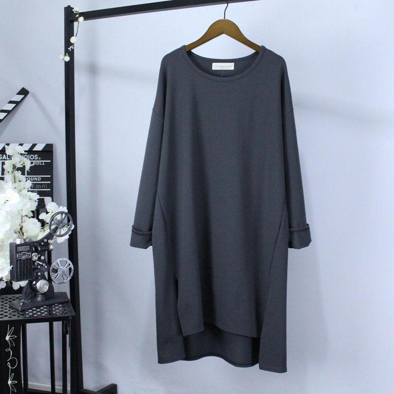 Sweatshirt for Women Oversize Thickened Loose Round Neck Solid Color Casual Pullover Long Sleeve Top Sweatshirt