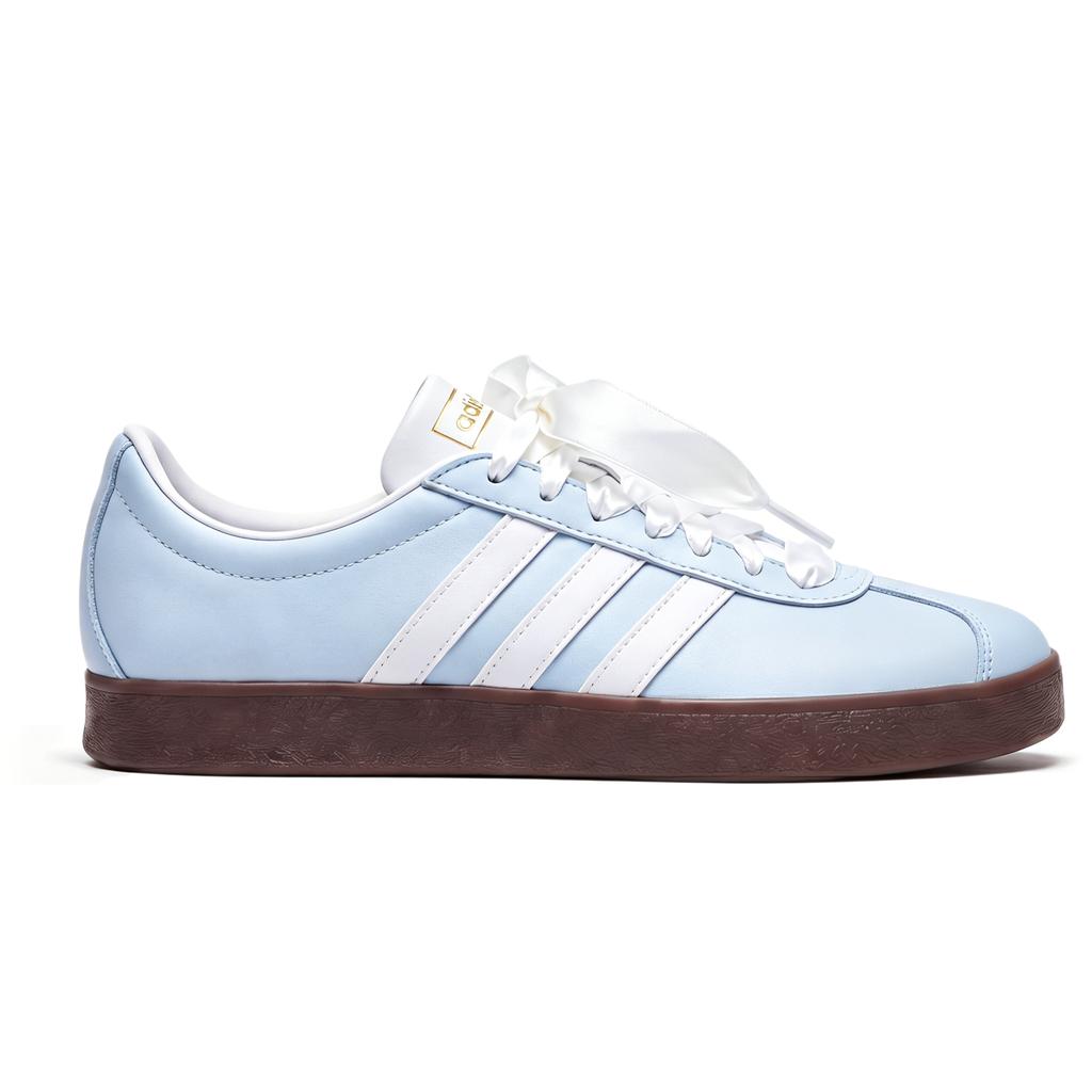 Adidas Vl Court Classic Slip Resistant Abrasion Resistant Low top Skateboard Shoes Unisex Light Blue JQ2470(Team700-)