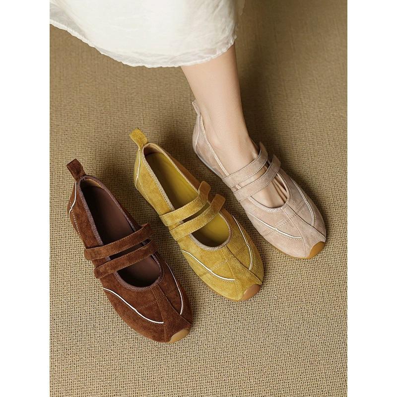 Sports Mary Jane Shoes Women's Casual German Training Shoes Soft-soled Ballet Flat-soled Inner Height-increasing Single Shoes