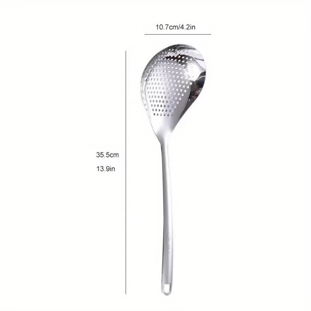 New Large Colander Durable Heavy Duty Skimmer Spoon Stainless Steel Food Strainer Spoon For Frying and Cooking