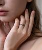 Merrymotive Black Pearl And Crystal Chain Ring