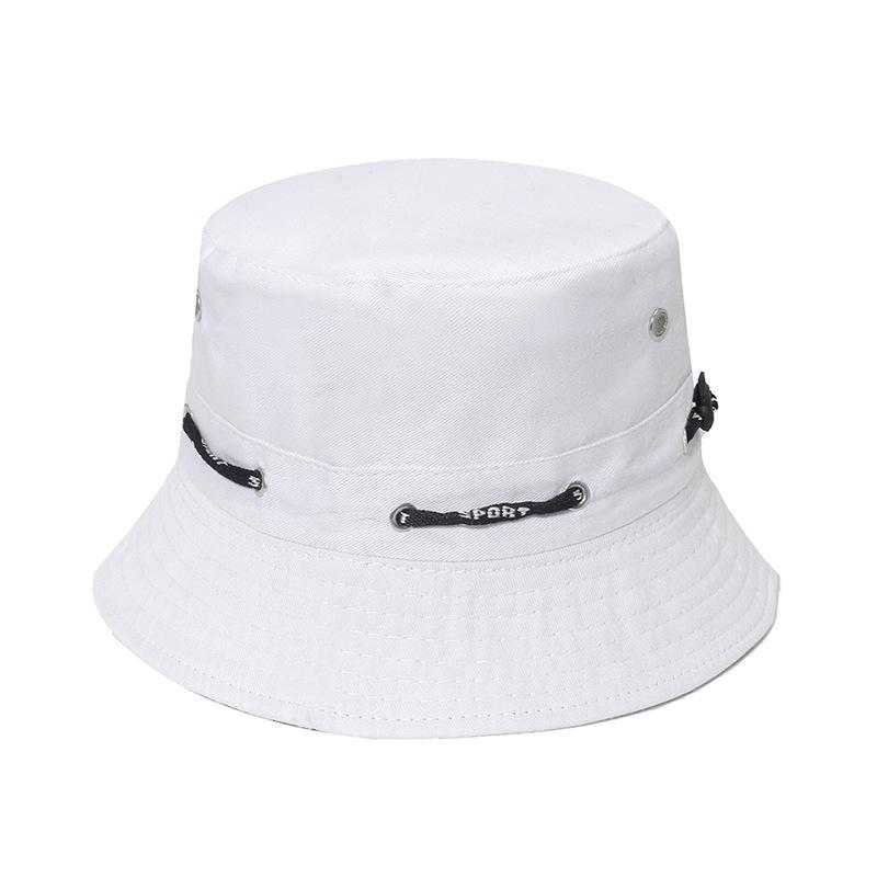 

Твердая регулируемая шляпа-ведро для мужчин и женщин, летняя складная шляпа для рыбалки с веревкой, солнцезащитный панама для рыбалки, солнцезащитная кепка белый