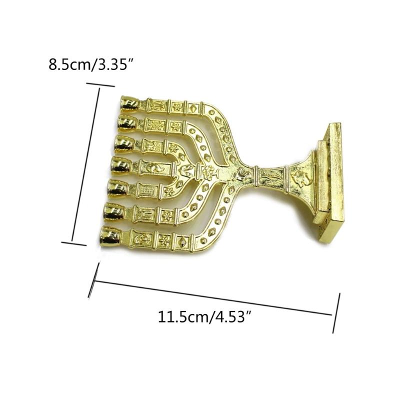 7 Branch Menorah Candle Holder Jerusalem Temple Holy Grail Menorah Hanukkah Candle Stand Jewish Holiday Party Decoration