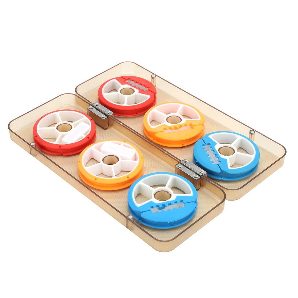 Silicone Fishing Line Storage Holders 6?Axis Colorful Fishing Line Winding Board Spool