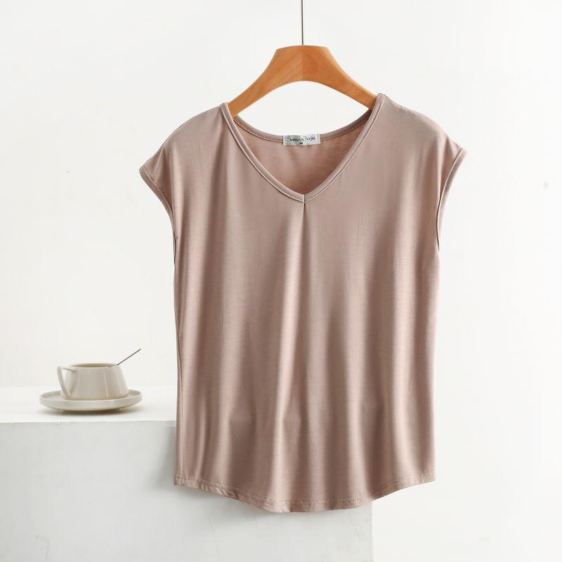

Modal Sleeveless Summer Thin Casual Vest T-shirt Light Khaki M(80-100)