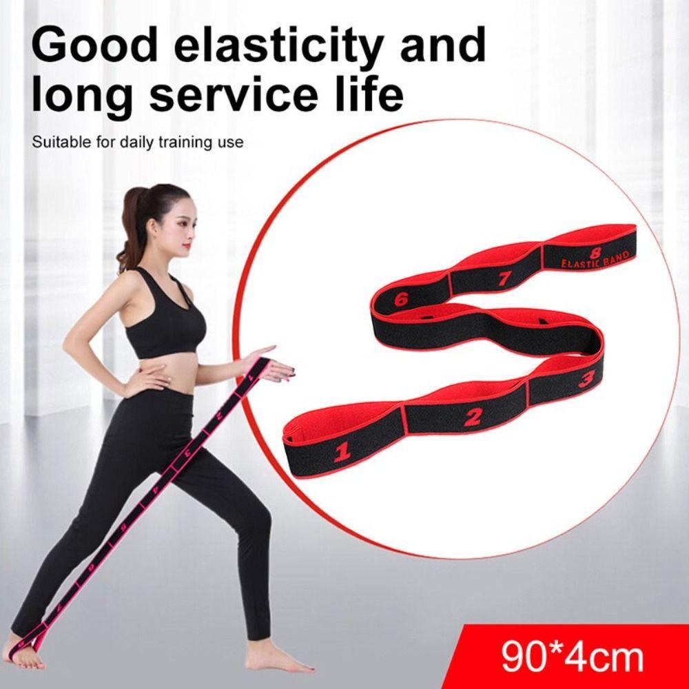 8/10/12 Grid Yoga Stretch Band Flexible Multi-stage Dance Stretch Band Adjustable Stretching Training Belt 3