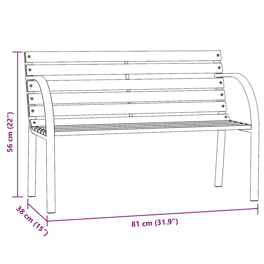 Vidaxl Ławka Ogrodowa Dla Dzieci, 81 Cm, Drewno Stroigły, Szara