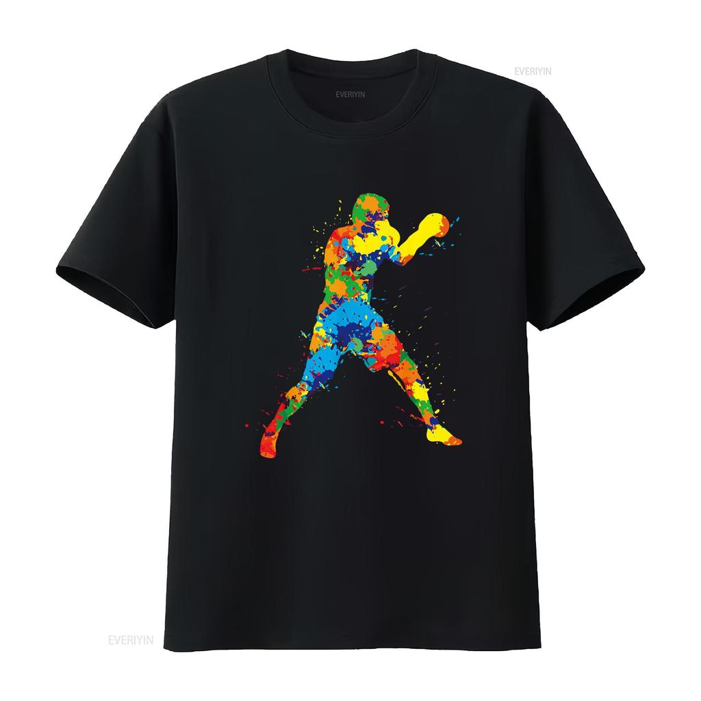 Boxing Boxer Boys Kids Men T Shirt Vintage Washed Slightly Designer Clothes Top For Everyday Wear Stretched Streetwear Unisex