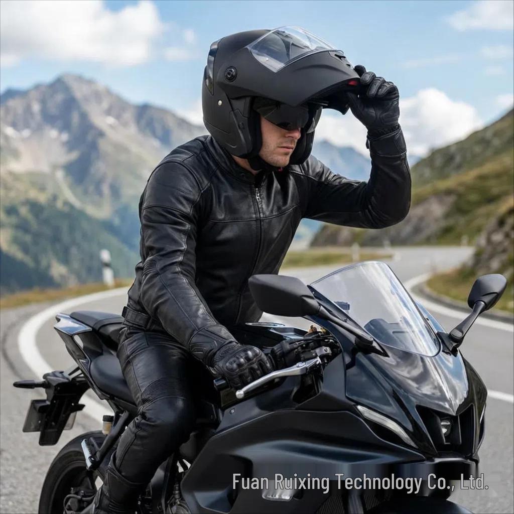 Bluetooth Double Visor Flip-up Motorcycle Helmet with 3C Certification