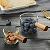 50ml 100ml Glas Tassenset Mini Milchkännchen Holzgriff Glas Kaffeetasse Espresso Schnapsgläser Küche Saucenschale Kaffeezubehör